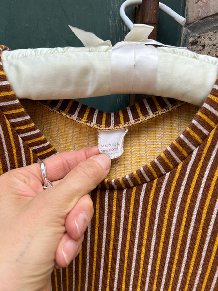 Vintage 1960's Thick Striped Cotton T-Shirt