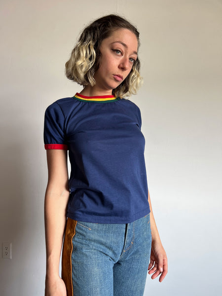 Vintage 1970's Navy Blue T-Shirt