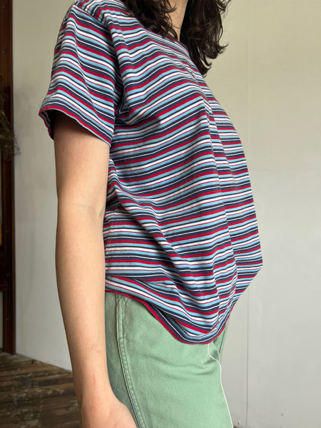 Vintage Cotton Striped T-Shirt