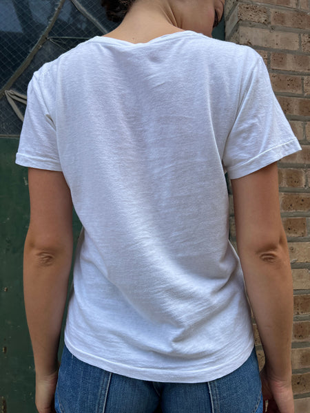 Vintage 1960's - 70's White Cotton T-Shirt #3