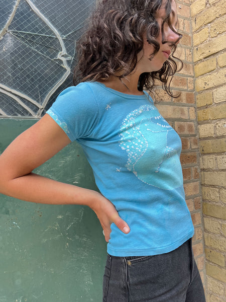 Vintage 1970's Batik Alligator Babydoll Tee