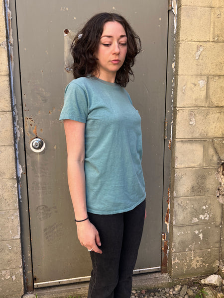 Vintage 1960's - 70's Faded Blue Cotton T-Shirt
