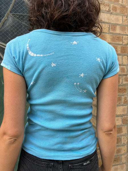 Vintage 1970's Batik Alligator Babydoll Tee