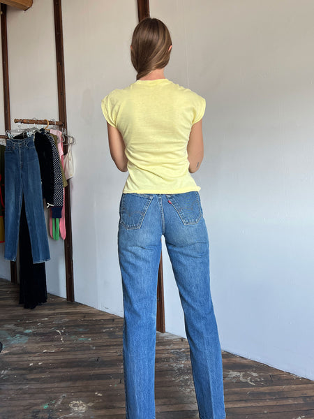 Vintage 1940's Yellow Cotton T-Shirt