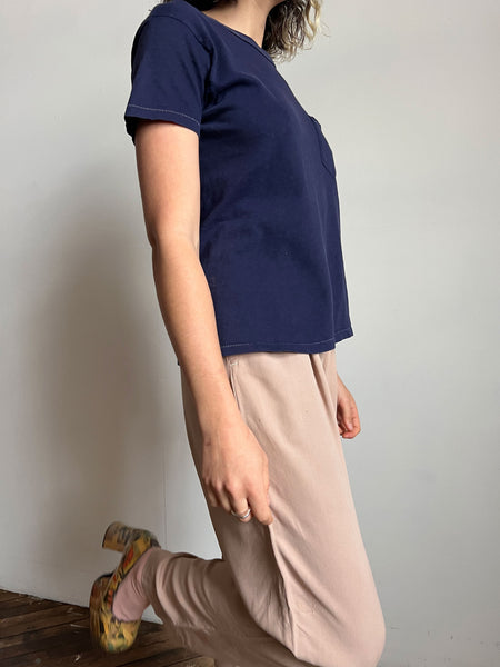 Vintage 1950's BVD Brand Cotton Pocket T-Shirt