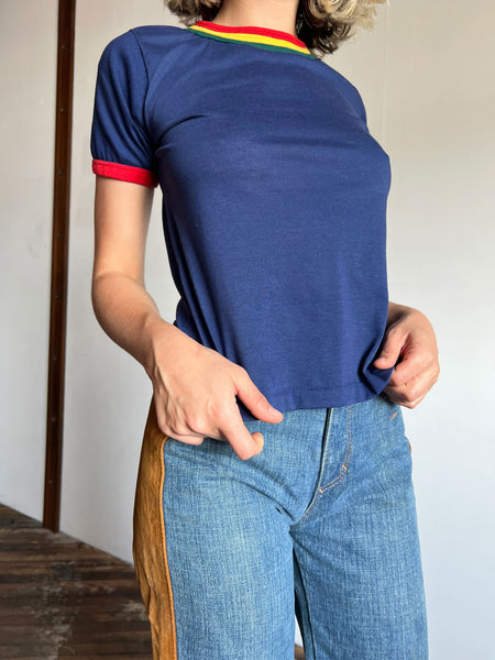 Vintage 1970's Navy Blue T-Shirt