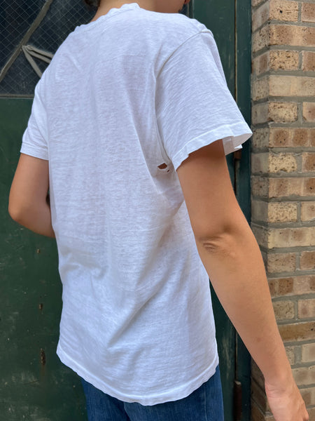 Vintage 1960's - 70's White Cotton T-Shirt #1