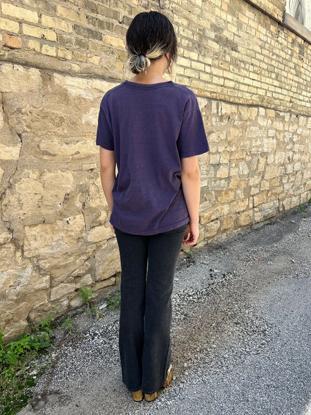 Vintage Navy Blue Pocket T-Shirt, Cotton