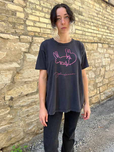 Vintage 1980's John Lennon Two Rabbits T-Shirt
