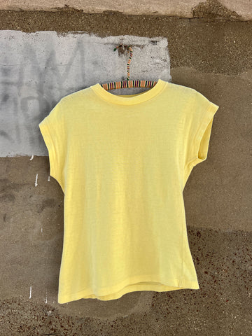 Vintage 1940's Yellow Cotton T-Shirt