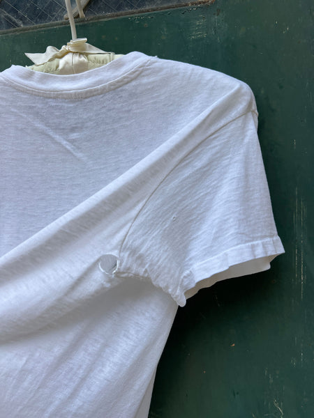 Vintage 1960's - 70's White Cotton T-Shirt #1