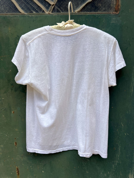 Vintage 1960's - 70's White Cotton T-Shirt #3