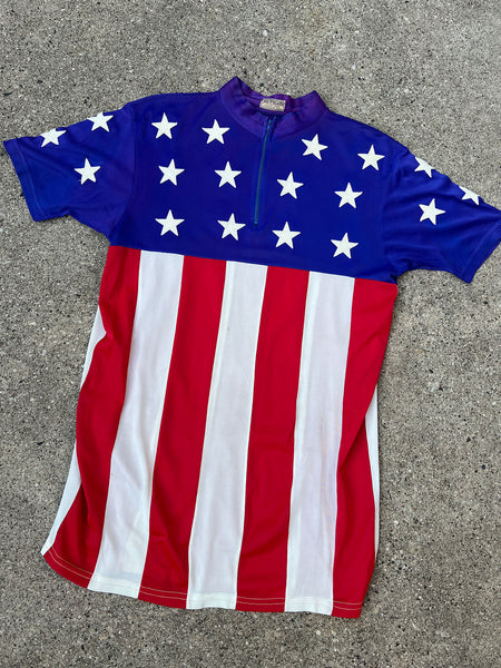 Vintage 1960's Athletic Jersey, Appliqué Stars