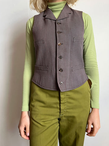 Antique Wool Buckle Back Vest