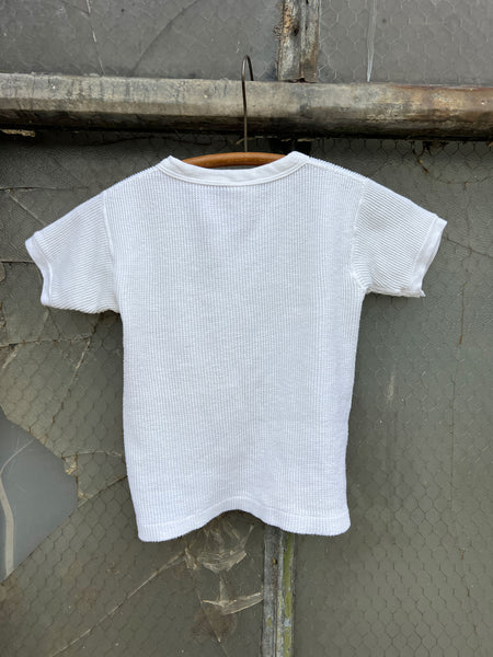 Vintage 1960's White Waffle Knit Baby Tee