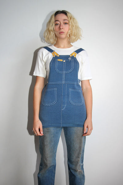 Vintage 1960's Wrangler Overalls T-Shirt, Pop Art, Mod