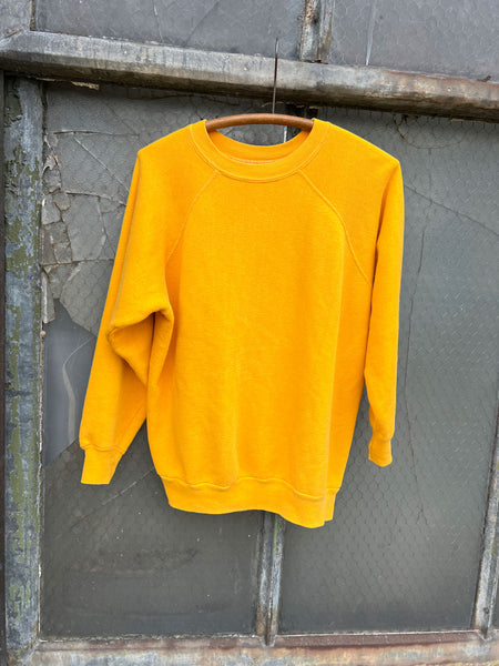 Vintage 1960's - 1970's Yellow Cotton Sweatshirt