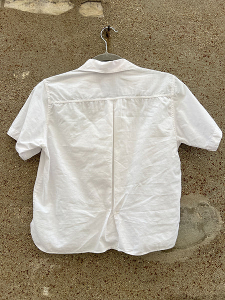 Vintage 1930's Women's Cotton Blouse with Zippered Pockets