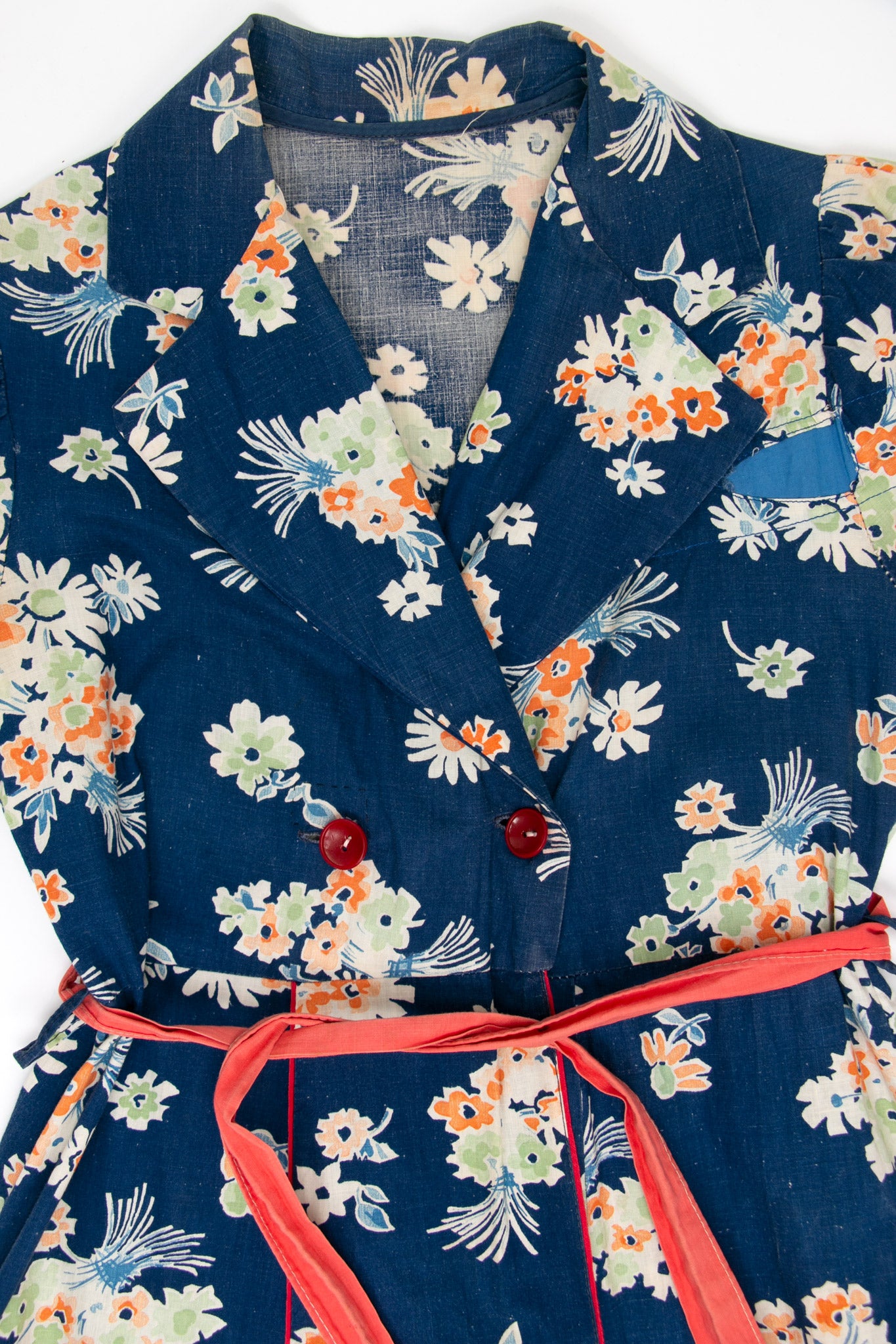 Vintage 1930's - 40's Floral Cotton Dress