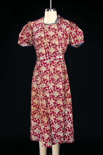 Vintage 1930's Feed Sack Depression Era Cotton Dress