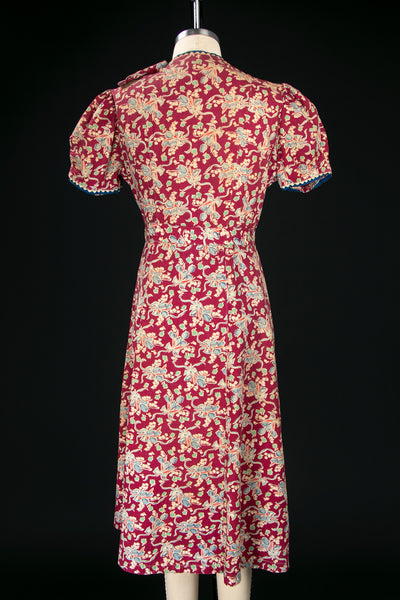 Vintage 1930's Feed Sack Depression Era Cotton Dress