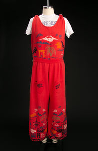 Early Vintage 1920's - 30's Red Overalls