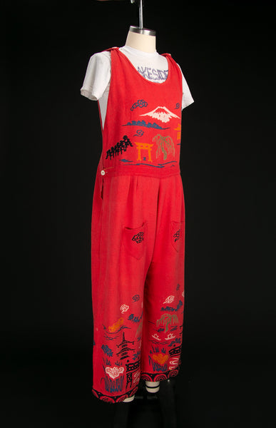 Early Vintage 1920's - 30's Red Overalls