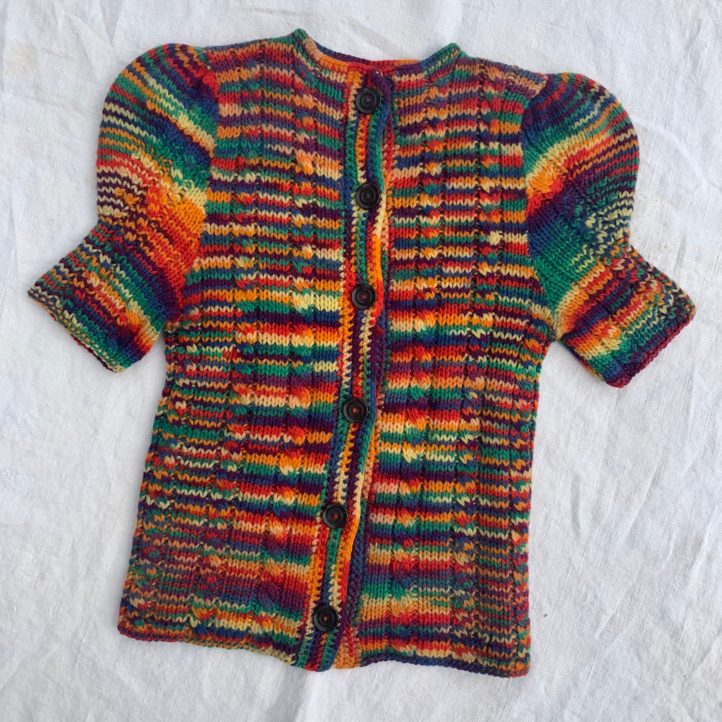 1930s Rainbow Knit Sweater