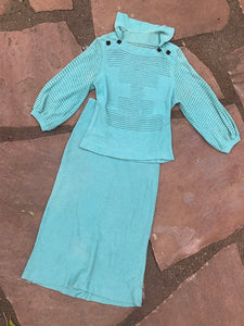 1930's Aqua Knit Set