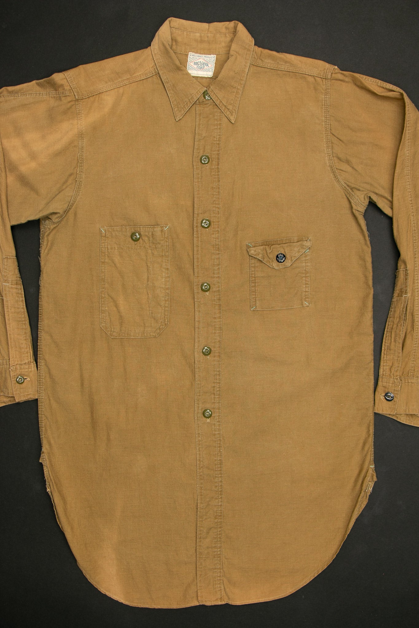 Early Vintage 1930's Big Yank Reliance Chin Strap Work Shirt