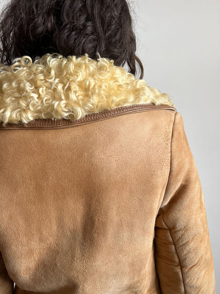 Vintage 1960's - 1970's Shearling Lined Coat