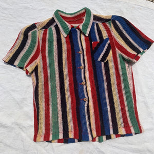 1930's Knit Striped Blouse