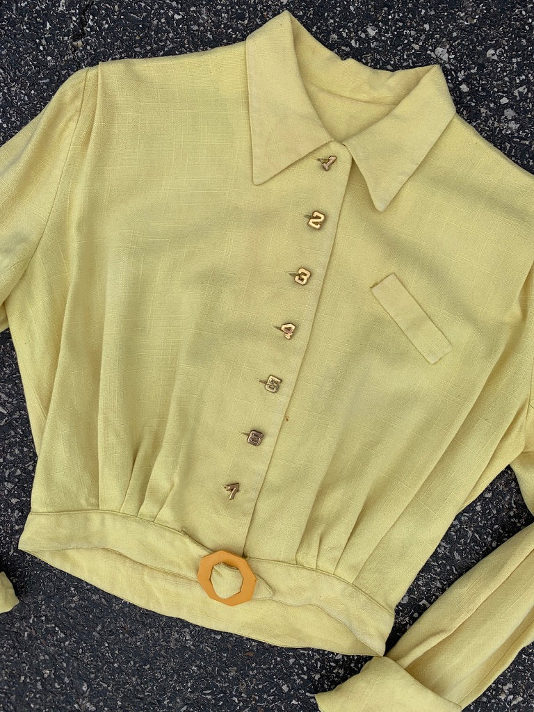 1930's Numeric Blouse