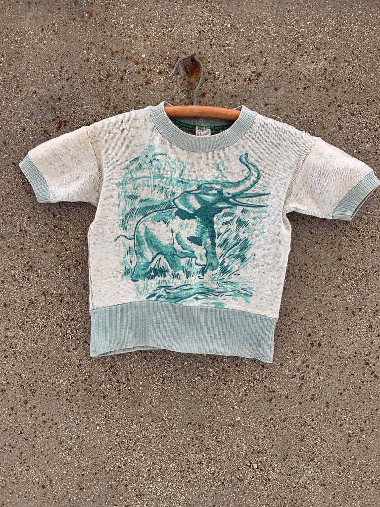 Vintage 1940's Children's Elephant Tee Shirt
