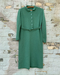 1930's Green Knit Dress