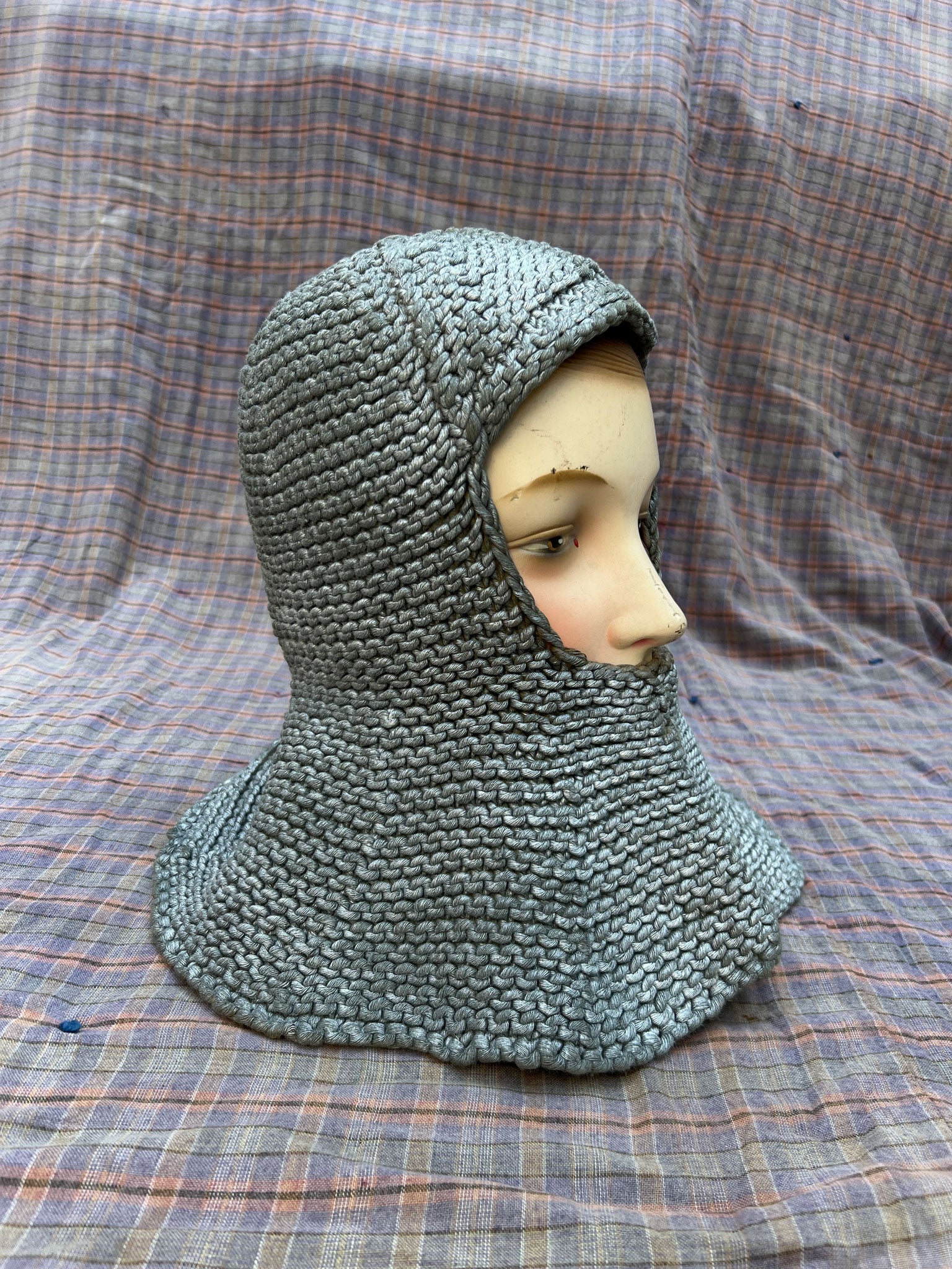 Antique Metallic Painted Woven Balaclava #3