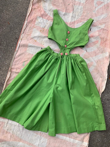 1930's Lime Green Playsuit